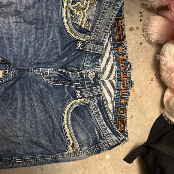 Rock Revival Distressed Blue Men's Jeans
